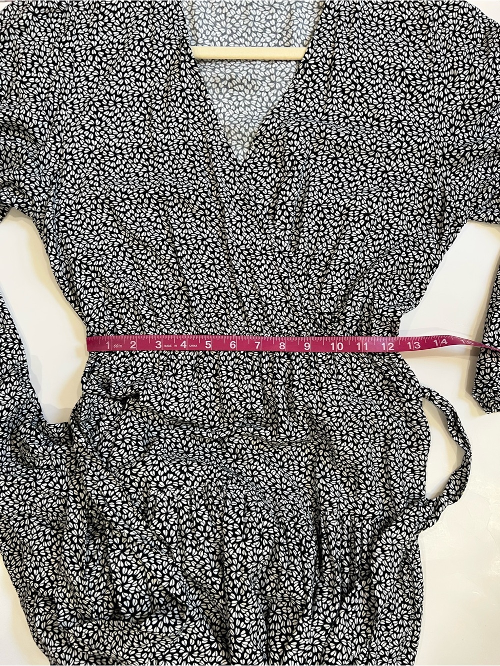 Petal & Pup Hadyn Black and White Faux Wrap Maxi Dress - Picture 14 of 15